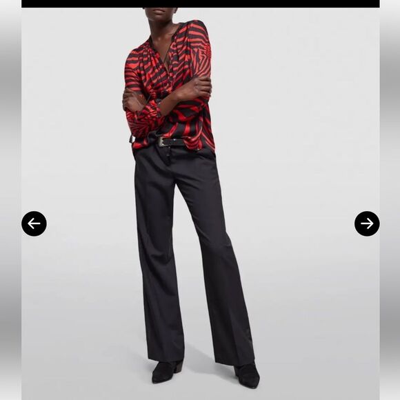 $215 The Kooples Zebra Print Blouse - Black NWT - Picture 5 of 12